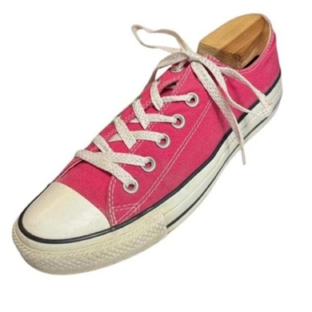 Pink Converse All Star Sneakers Womens 9 Mens 7 Low Top Canvas Lace Up Sneakers